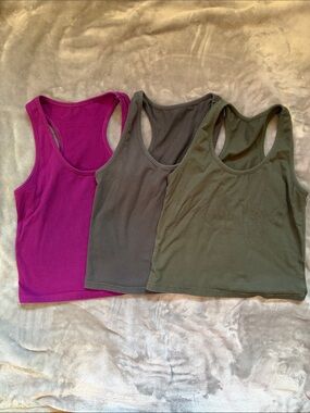 Women’s Racerback Tank Top - Purple, Gray, Olive